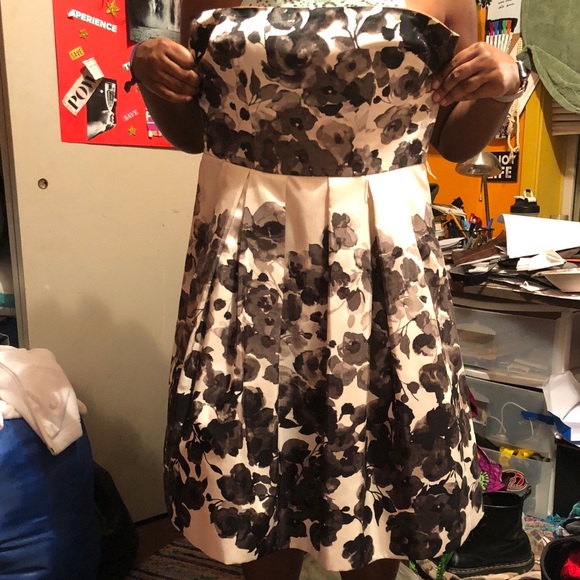 Strapless Floral Party Dress - Picture 1 of 5